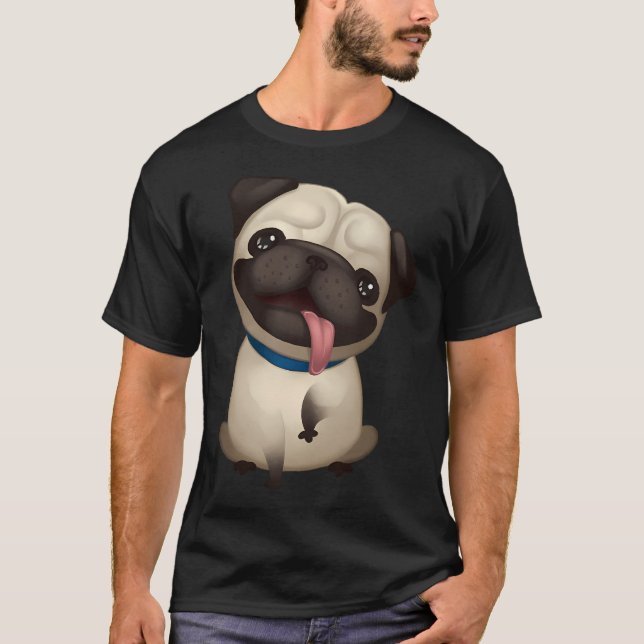 T-shirt Câlins de Pug (Devant)