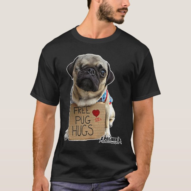 T-shirt Câlins de pug gratuits Classique  341 (Devant)