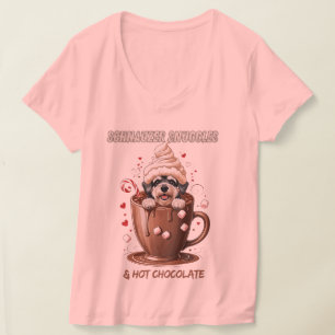 T-shirt Câlins de Schnauzer & Chocolat Chaud