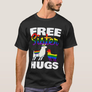T-shirt Câlins de sœur gratuits Gay Lesbienne Transgenre L