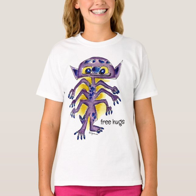 T-shirt Câlins Gratuits Alien (Devant)