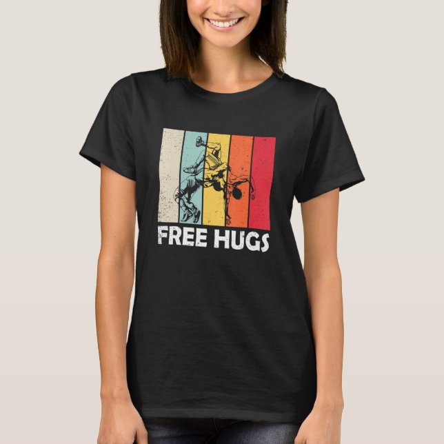 T-shirt Câlins gratuits Catcheur professionnel Drôle de ca (Devant)