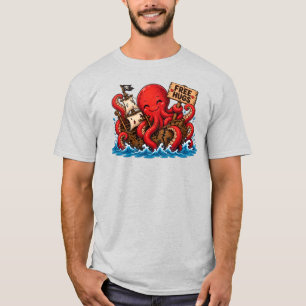 T-shirt Câlins gratuits Kraken ! Joli monstre marin DND