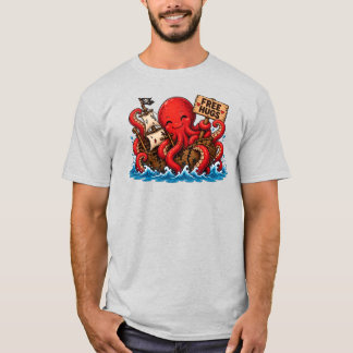 T-shirt Câlins gratuits Kraken ! Joli monstre marin DND