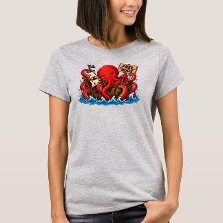 T-shirt Câlins gratuits Kraken ! Joli monstre marin DND