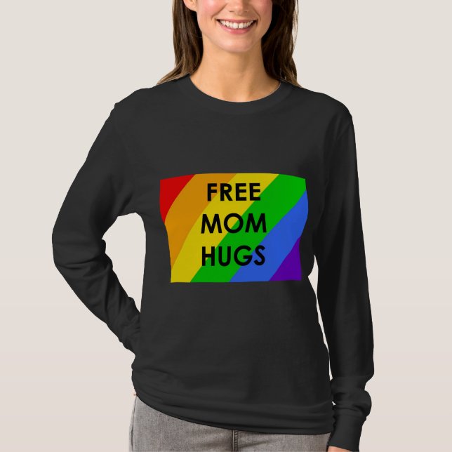 T-shirt Câlins Gratuits Maman Manches Longues (Devant)