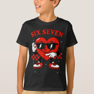 T-shirt Câlins Six Seven Cœur 6 7 Mème Garçon Fille Drôle
