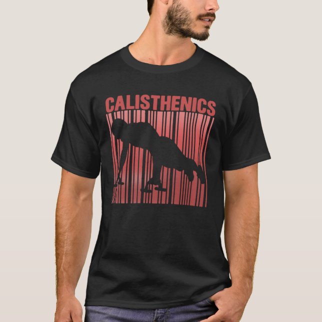 T-shirt Calisthenics Fitness Push Ups Gym Street Workout (Devant)