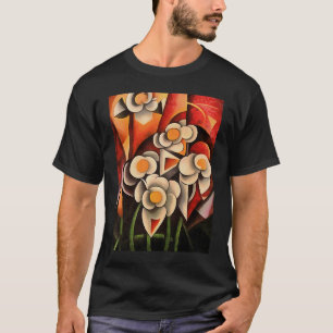 T-shirt Calla Lilies Géométrique Abstrait Dans Les Tons Br