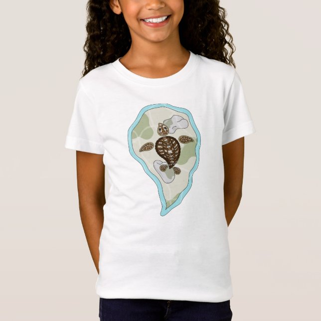 T-Shirt Callie la tortue de mer Kid's and Baby Light Shirt (Devant)