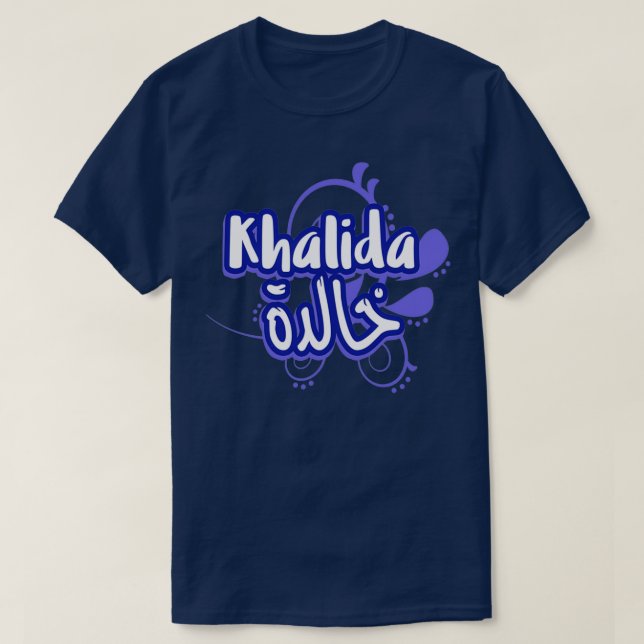 T-shirt Calligraphie Arabe Prnom Khalida (Design devant)