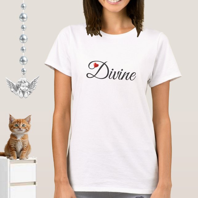 T-Shirt calligraphie cœur divin (Créateur téléchargé)