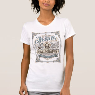 T-shirt Calligraphie de Jésus Lettrage sacré Calligraphie