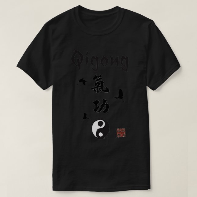 T-shirt Calligraphie du jardin du Qigong pour Tai Chi Love (Design devant)