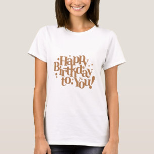 T-shirt Calligraphie du message d'anniversaire