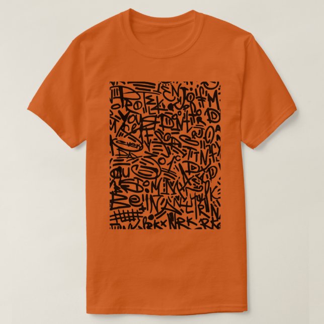 T-shirt Calligraphie Graffiti Street Art Motif urbain (Design devant)