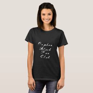 T-shirt Calligraphie noire orpheline d'antiquité de club