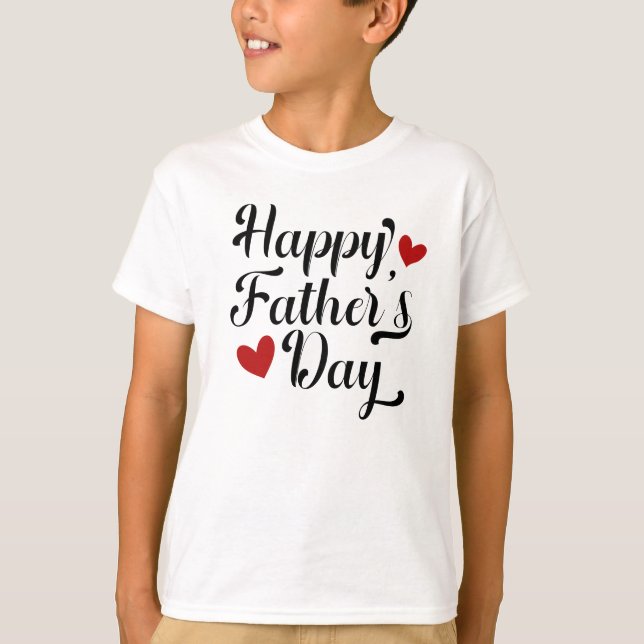 T-shirt Calligraphie simple de Fête des pères heureuse | C (Devant)