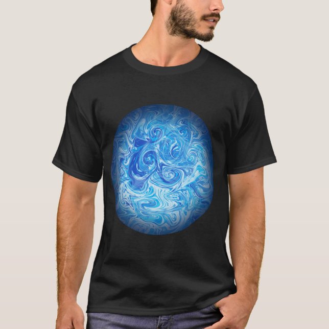 T-Shirt Calm Tide Sphere Abstract Texture Planet (Devant)