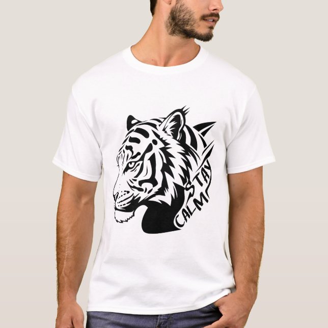 T-shirt Calm Tiger Stare (Devant)
