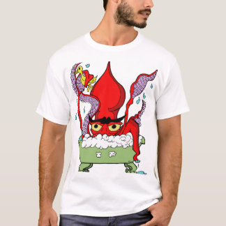 T-shirt Calmar géant dans un baquet