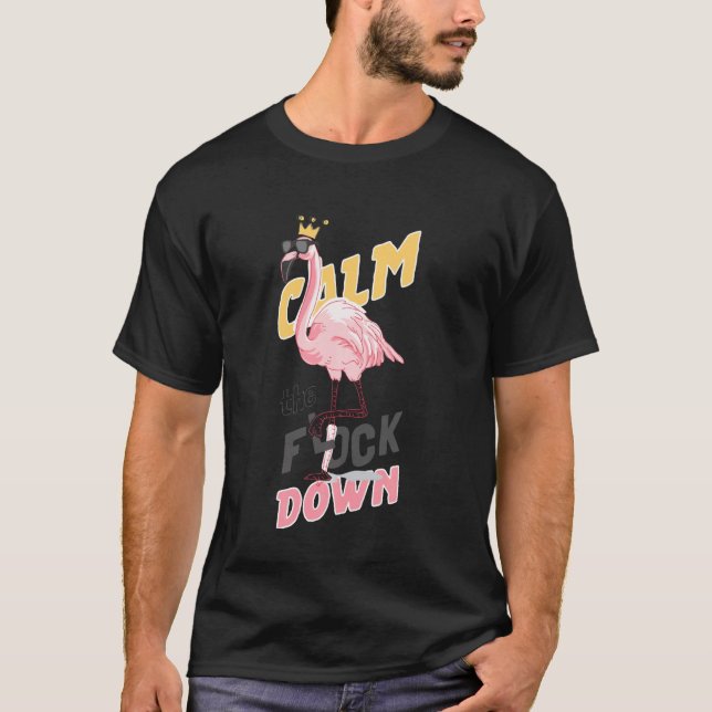 T-shirt Calme Le Flocon Vers Le Bas Flim Flam Drôle Flaman (Devant)