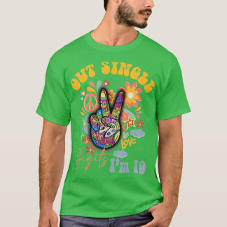 T-shirt Calme Unique Chiffres Im 10 Tournesol Rétro (1