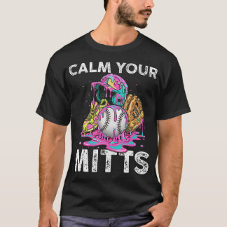 T-shirt Calmez Vos Gants Baseball Crème Glacée Dégoulinant