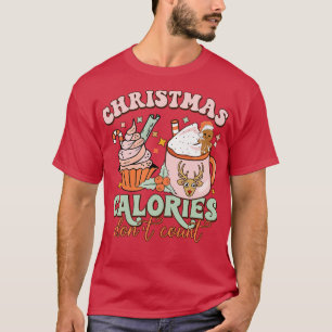 T-shirt Calories de Noël ne compte pas drôle Cupcake Hot C
