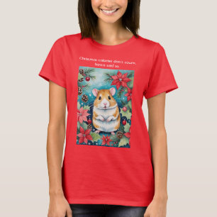 T-shirt Calories de Noël Souris de vacances drôle et ronde