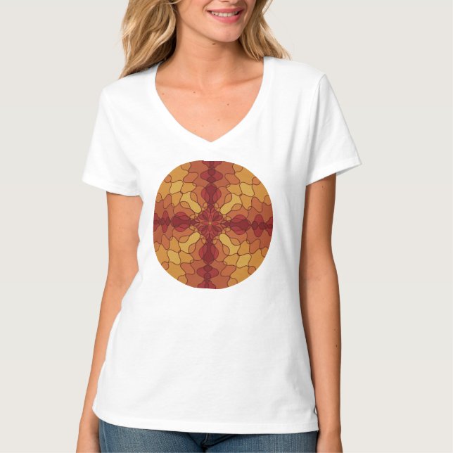 T-shirt Calque de croix en ligne ondulée (Devant)
