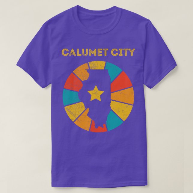 T-shirt Calumet City Illinois Vintage Souvenir dénudé (Design devant)