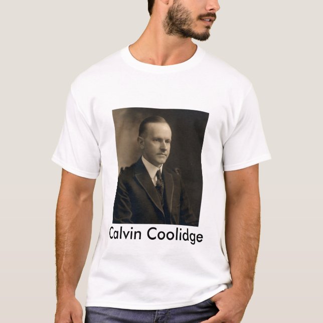 T-shirt Calvin_Coolidge, _bw_head_and_shoulders_photo_po… (Devant)