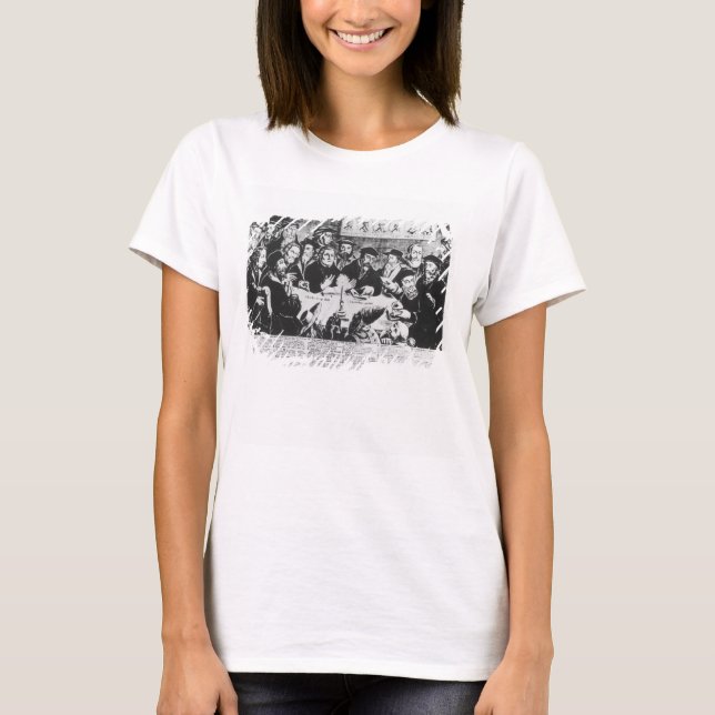 T-shirt Calvin et Luther (gravure) (Devant)