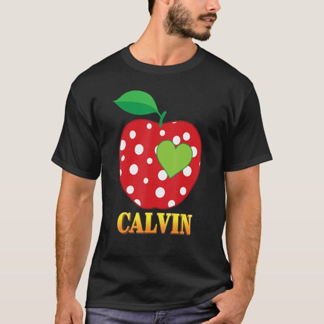 T-shirt Calvin Love School Retourner À L'École Garçon Enfa (Devant)
