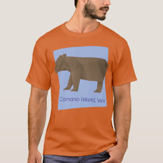 T-shirt Camano Island Brown Origami Bear Abstract Geometri
