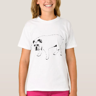 T-shirt Camarade de marche, tee-shirt bulldog élégant