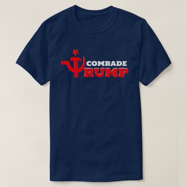 T-shirt Camarade Trump avec le marteau russe et la faucill (Design devant)