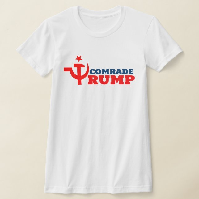 T-shirt Camarade Trump avec le marteau russe et la faucill (Poser)