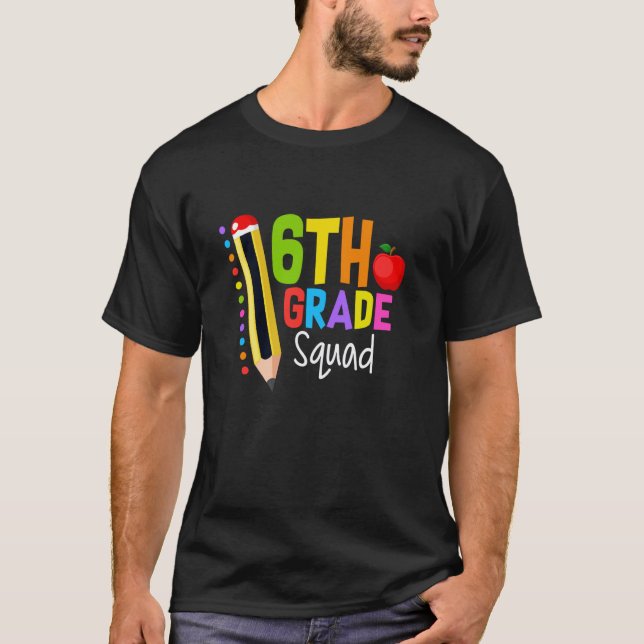 T-shirt Camaraderie de 6e Premier Jour d'École Professeur  (Devant)