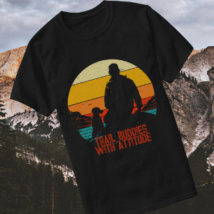 T-shirt Camarades de randonnée avec chien de randonnée rét