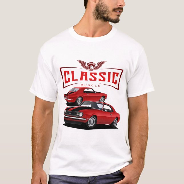 T-shirt Camaro classique rouge (Devant)