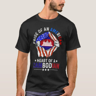 T-shirt Cambodge Amérique américaine Fierté étranger Cambo