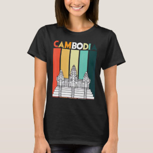 T-shirt Cambodge Angkor Vat Retro Asie Tourisme