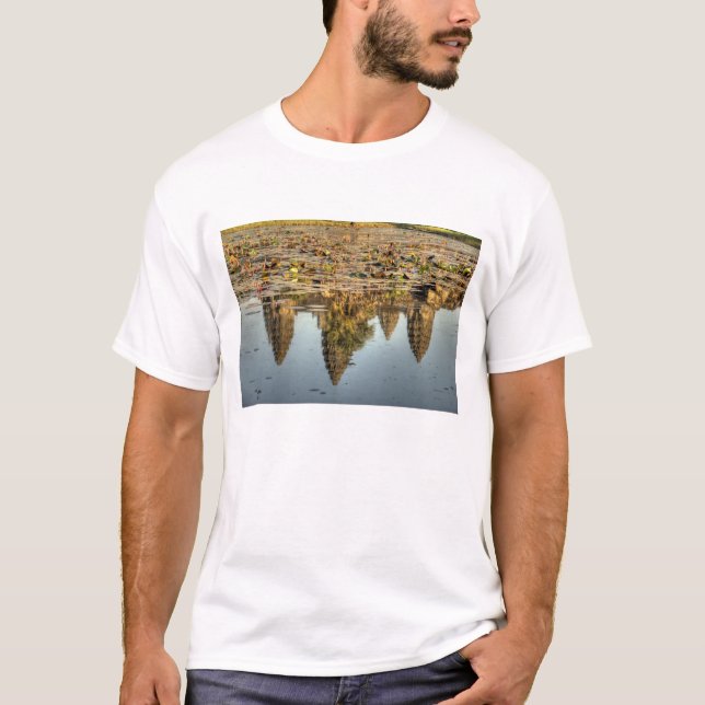 T-shirt Cambodge, Angkor Wat. Reflet du temple (Devant)