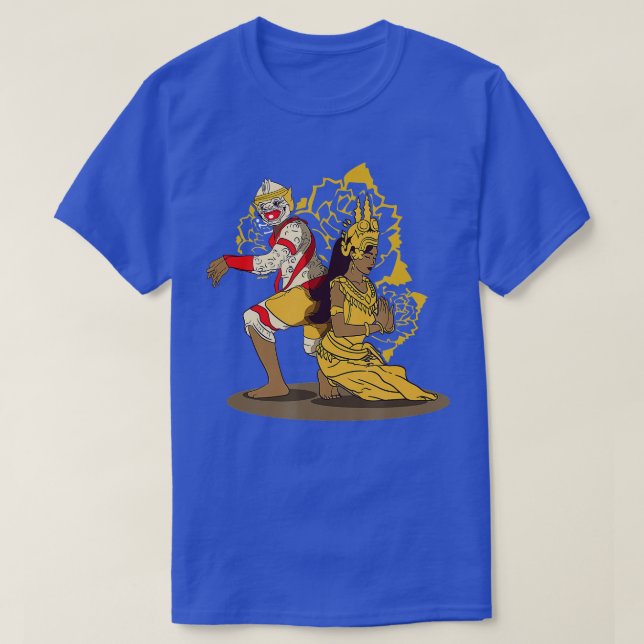 T-shirt Cambodge Cambodge Khmer traditionnel Dance Reamker (Design devant)