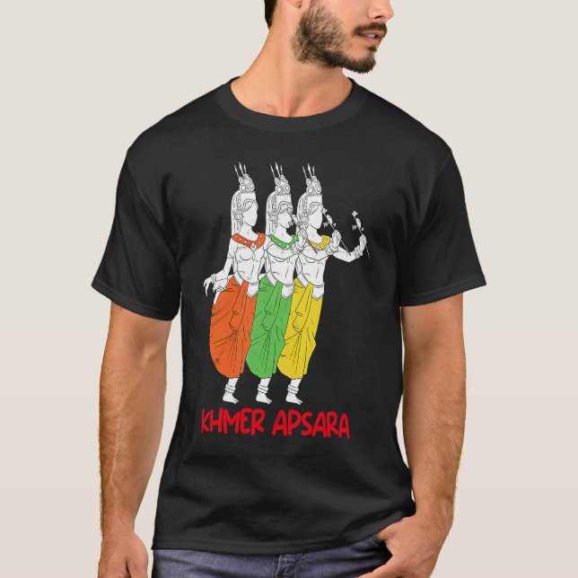 T-shirt Cambodge danse traditionnelle khmère Apsara  (Devant)