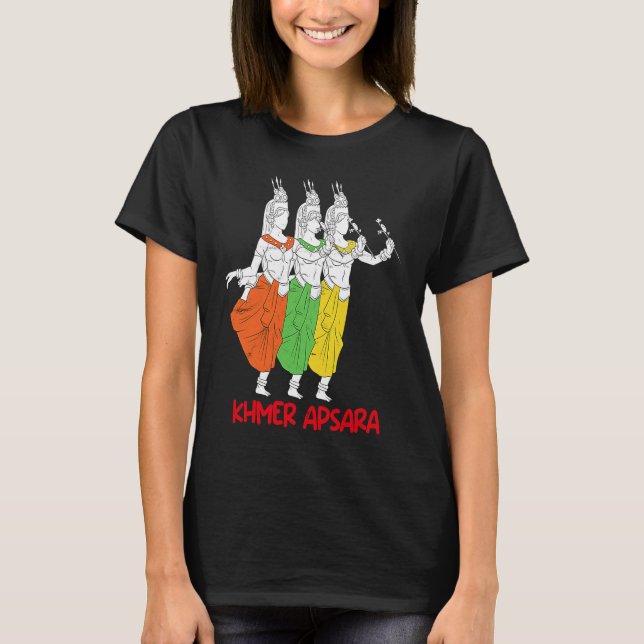 T-shirt Cambodge danse traditionnelle khmère Apsara  (Devant)