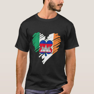 T-shirt Cambodge Fier Drapeau cambodgien Saint-Patricks Da