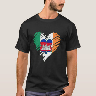 T-shirt Cambodge Fier Drapeau cambodgien Saint-Patricks Da